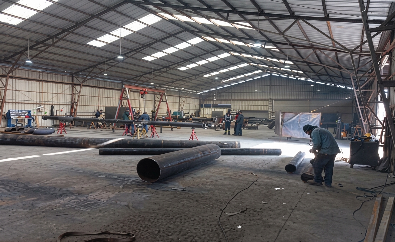 Interior del taller de fabricación